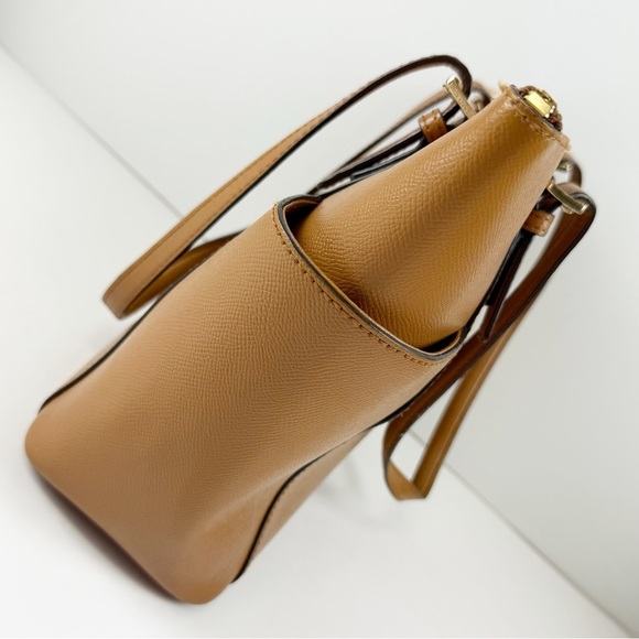 Michael Kors Purse Womens Large Brown Saffiano Leather Tote Bag - Picture 4 of 13